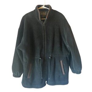 ❄️❄️ VTG Forecaster Sport Fleece Jacket Black Mid Length Women's Size Medium